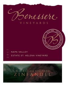 2017 Black Glass Zinfandel, Benessere Vineyards, St. Helena
